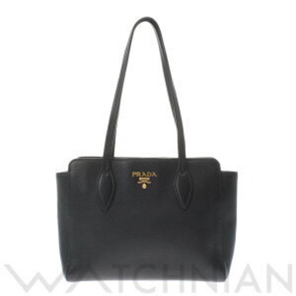 Prada Vitello Phenix leather tote bag Black